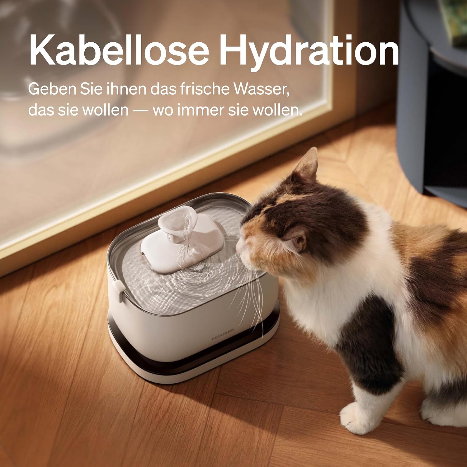 Thumbnail 1 de PETLIBRO Dockstream kabelloser Katzenbrunnen mit Bewegungsmelder, 5.000-mAh-Akku und Dockingstation