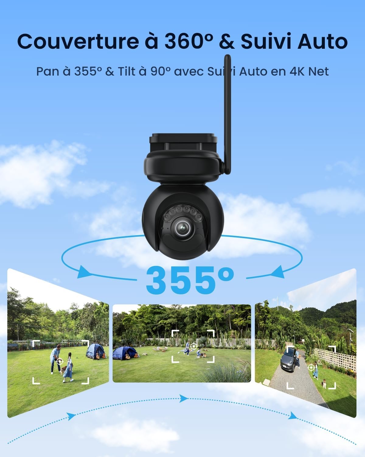 Thumbnail 1 de Reolink 4K PT Camera surveillance extérieure 500J