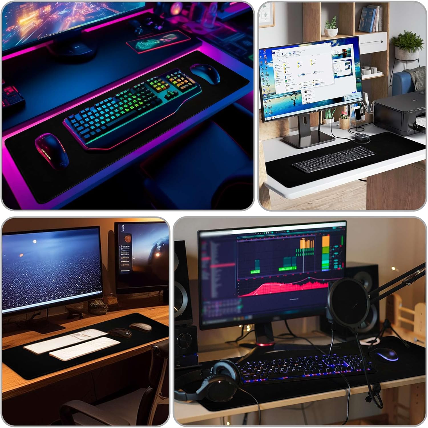 Thumbnail 5 de DAWNTREES Large Mouse Pad (900 x 400 x 3 mm) with Non-Slip Rubber Base