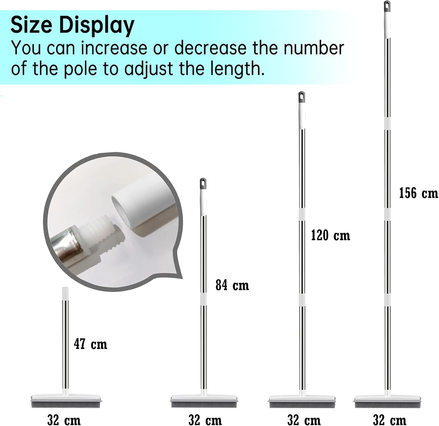 Thumbnail 5 de 2 in 1 Rubber Broom with Squeegee Edge