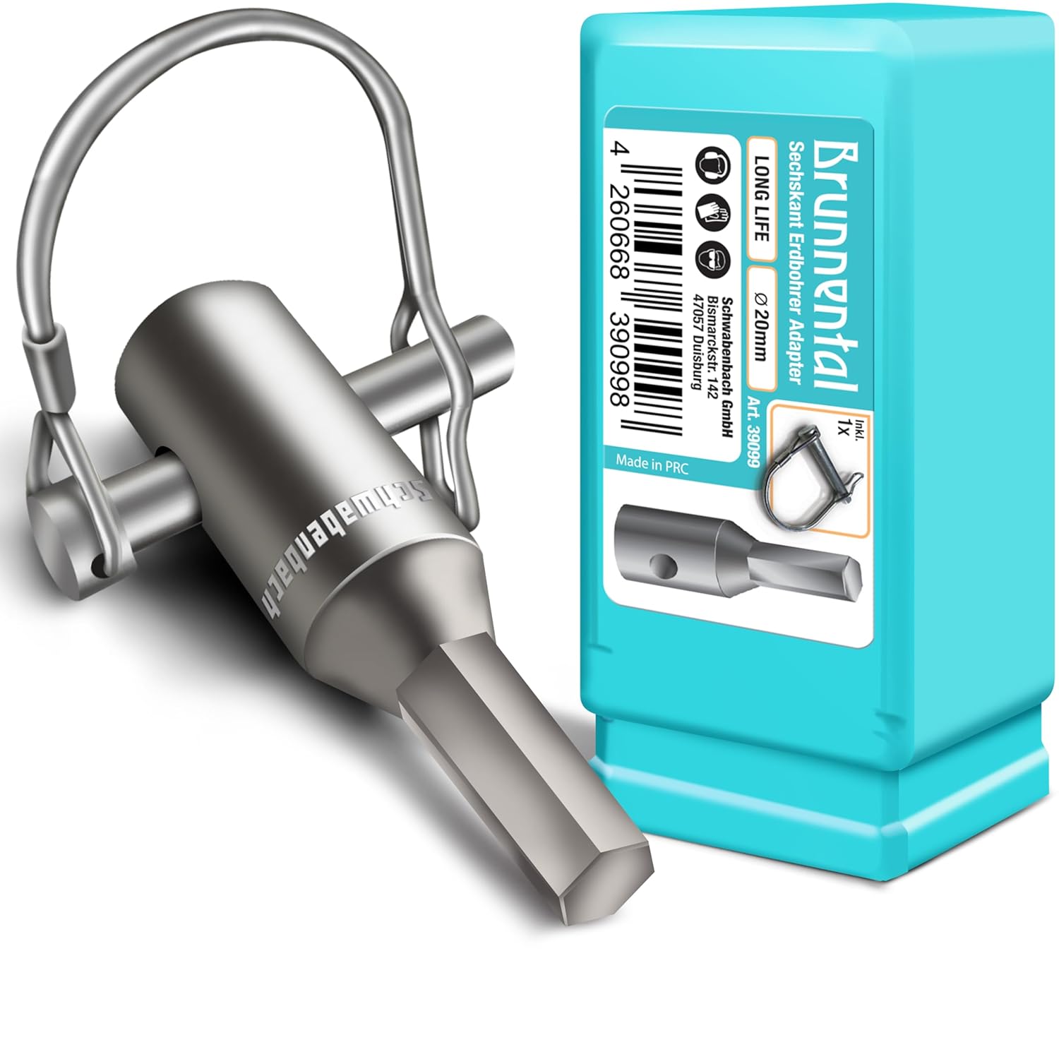 Thumbnail 3 de BRUNNENTAL Adattatore Trivella SDS Plus con Perno Quick Change – Trasforma il Trapano a Percussione in Trivella per Pozzi Ø 40–150 mm