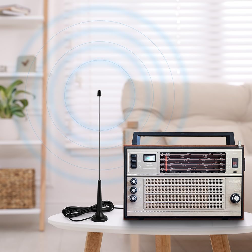 Thumbnail 6 de Adiwo DAB/UKW Radioantenne mit 3 m Koaxialverlängerungskabel – 75 Ohm, inklusive Adapter