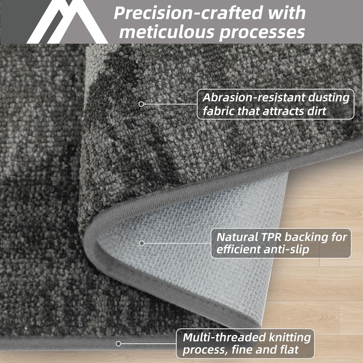 Detalle de COSY HOMEER Entryway Doormat 20"x32" gray 🧻