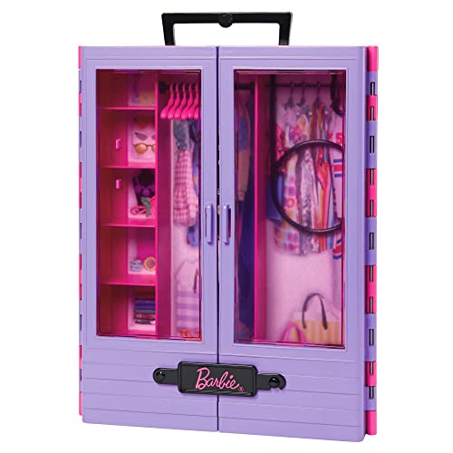 Thumbnail 4 de Barbie Fashionistas, armadio moda portatile con bambola, abiti e grucce
