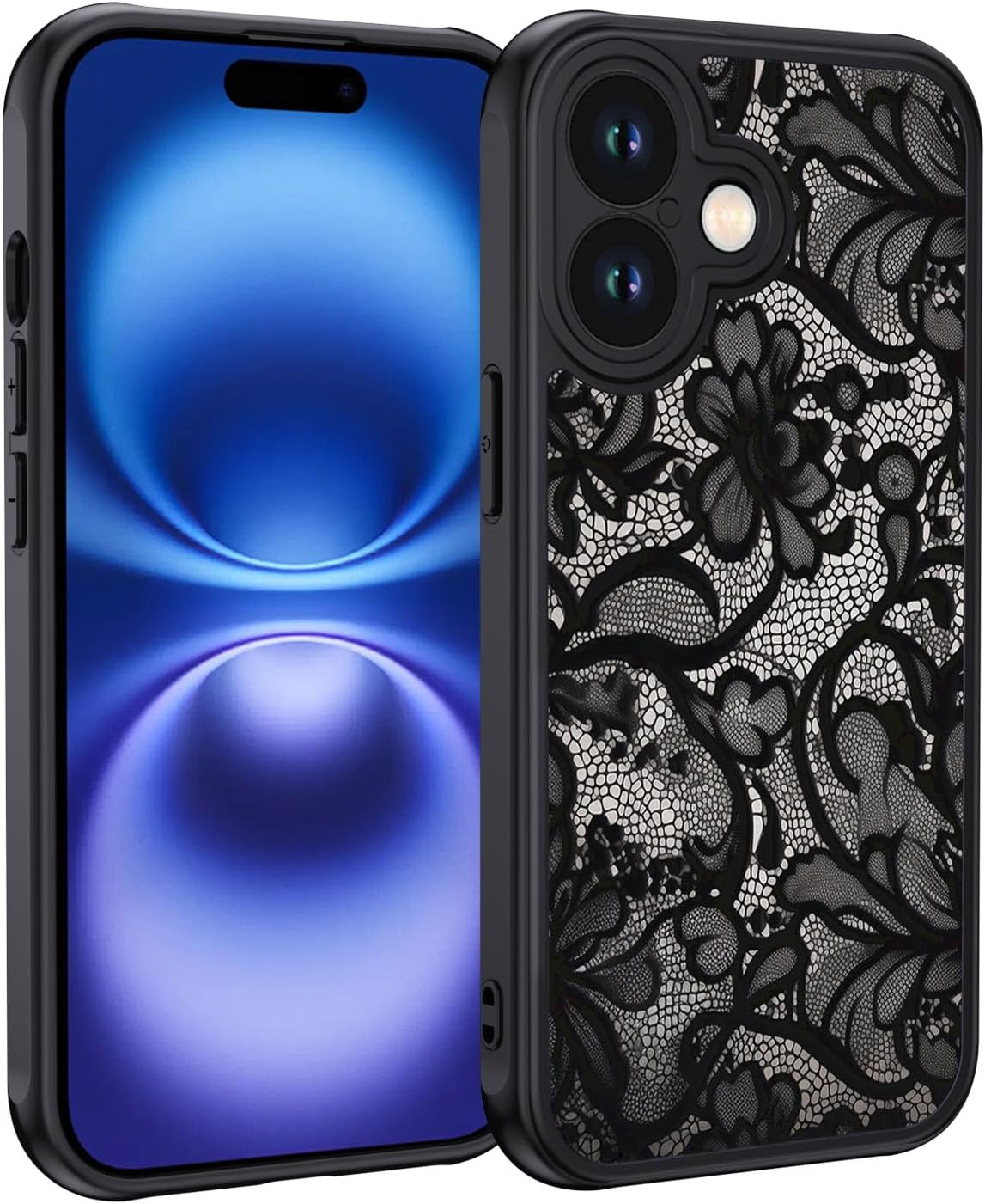 Detalle de XTCASE Coque iPhone 16 1 motif fleur vintage