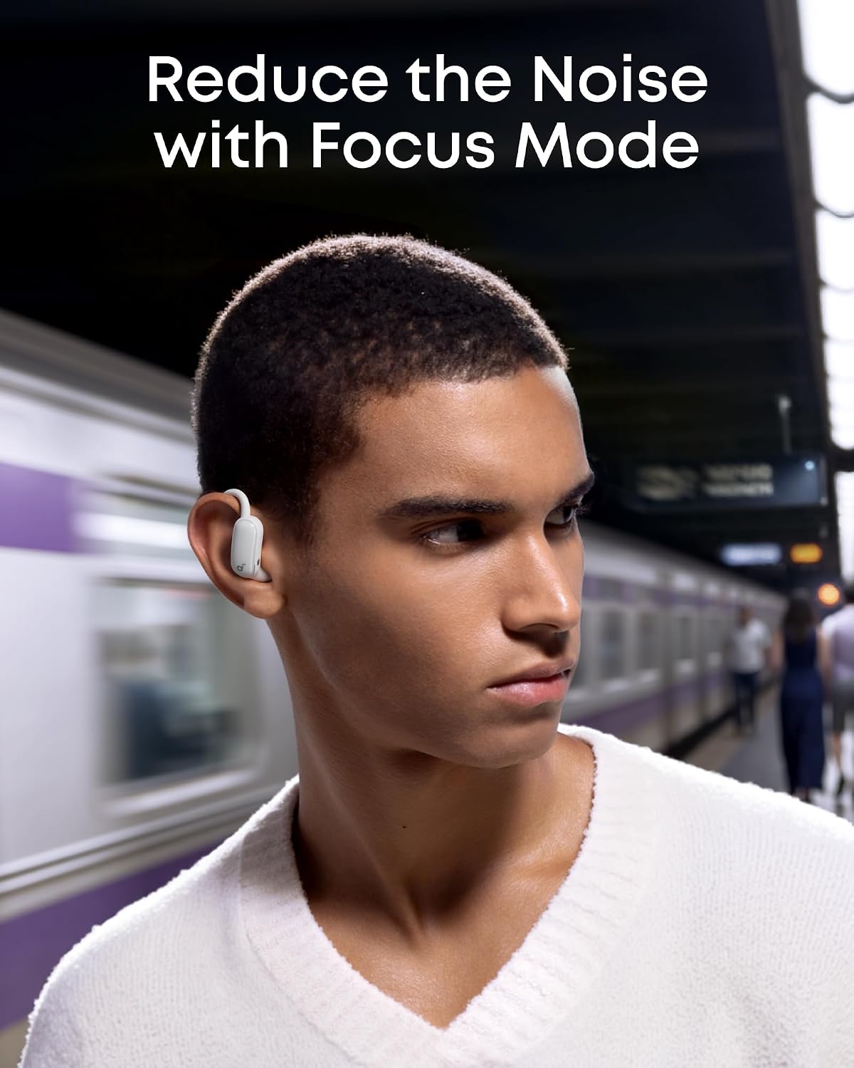 Detalle 2 de soundcore AeroFit 2 Pro by Anker: 2-in-1 Hybrid Earbuds with Awareness and Focus Modes