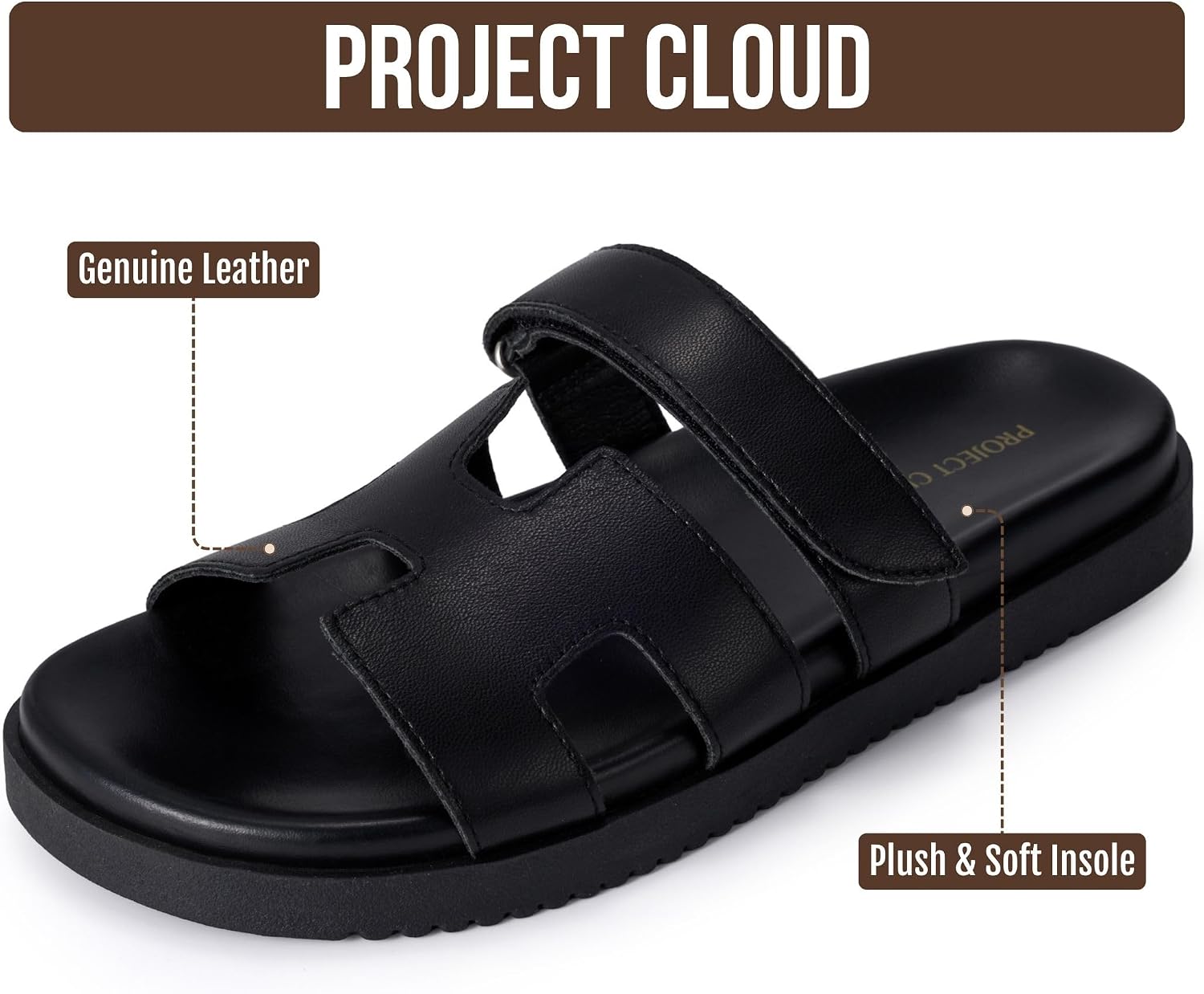 Thumbnail 2 de Project Cloud 100% Genuine Leather Sandals for Women by Mayvy