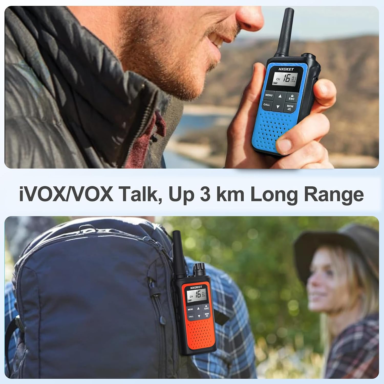 Detalle 2 de NXGKET Walkie Talkies 1800mAh PMR446