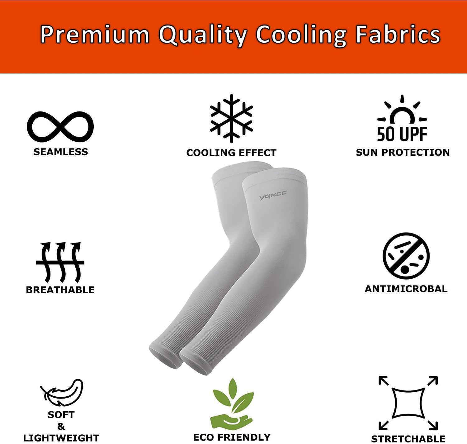 Detalle 1 de YQXCC Arm Sleeves, UPF 50 Cooling Compression for Sports and Outdoor Wear