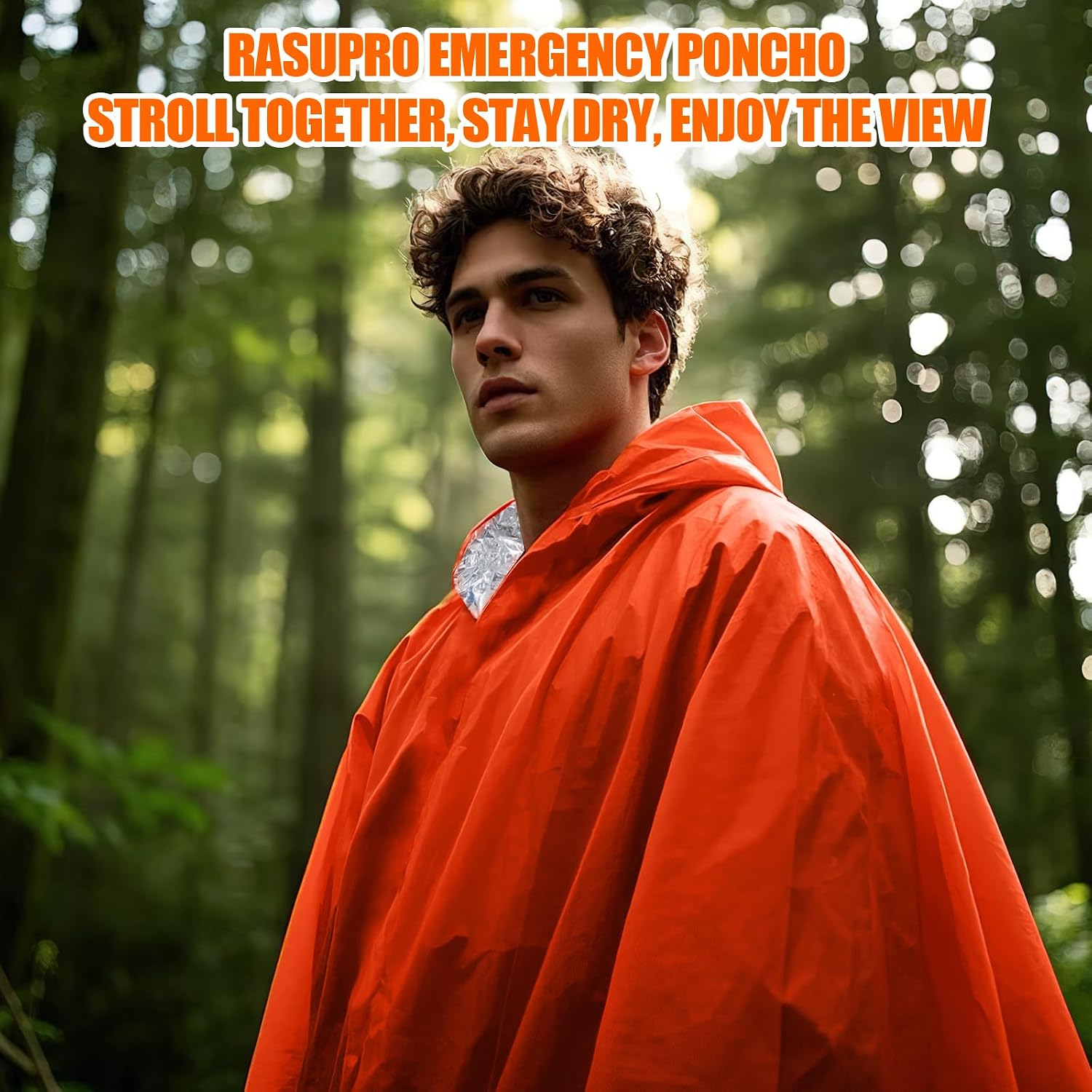 Detalle 2 de Rasupro RAEP4 Emergency Ponchos, 4-Pack with Thickened Mylar Lining