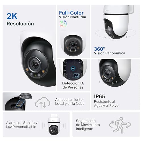 Thumbnail 1 de Tapo C510W (2-Pack) Cámaras Wi‑Fi exteriores 2K/3MP con visión nocturna, IA y giro 360°