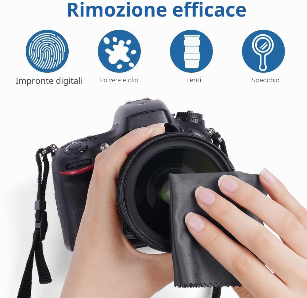 Detalle de ACWOO Panni in microfibra 12 pezzi 20x20 cm: pulizia delicata per occhiali, schermi e dispositivi