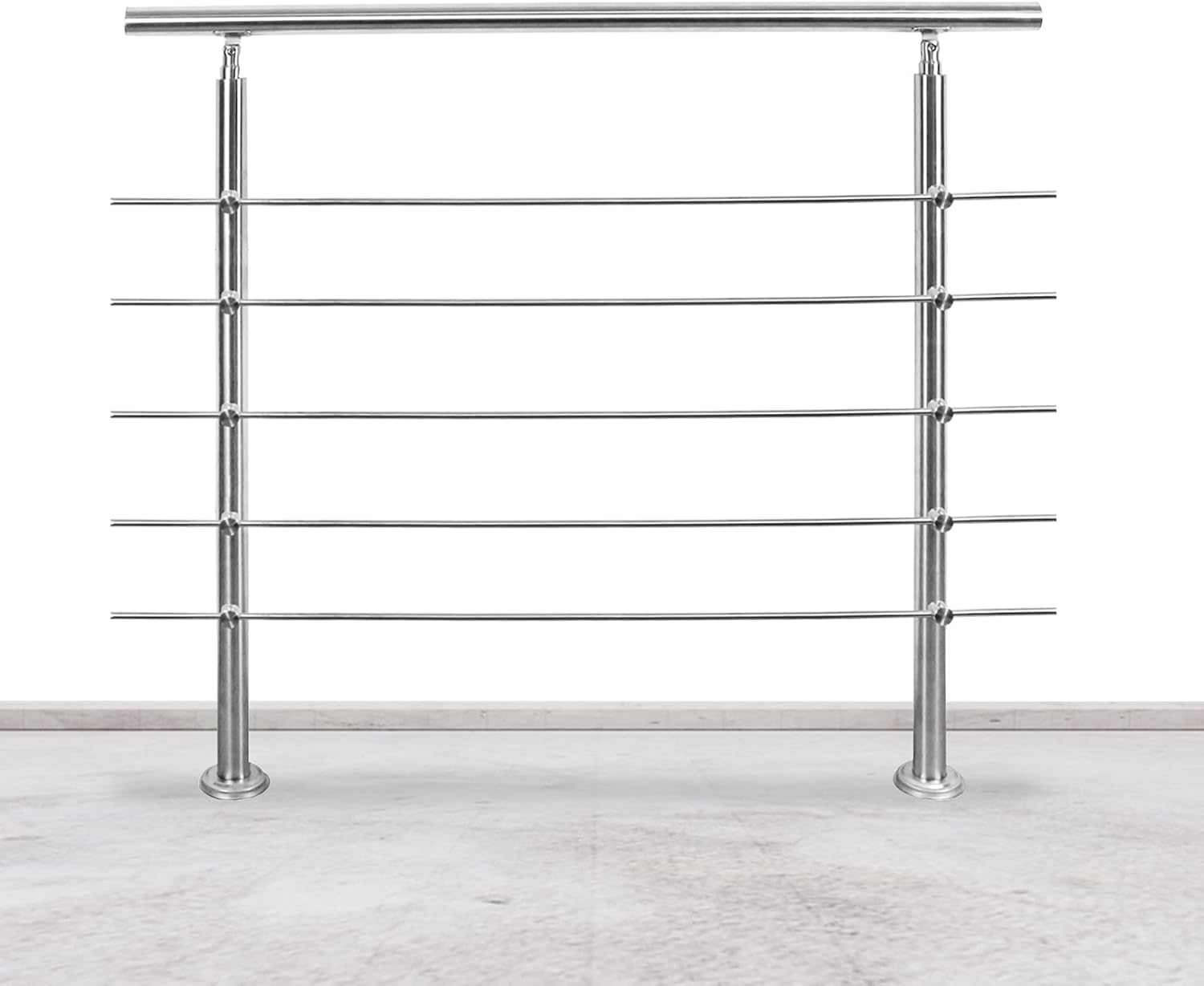 Detalle de Tubiaz Ringhiera in acciaio inox con corrimano e 5 traverse: 100 cm di eleganza e resistenza