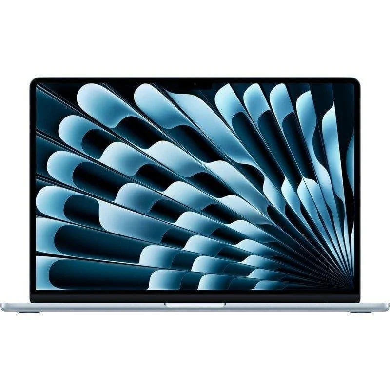 Detalle de MacBook Air 15,3" con Apple M5, 16 GB/512 GB SSD, GPU de 10 núcleos – Sky Blue
