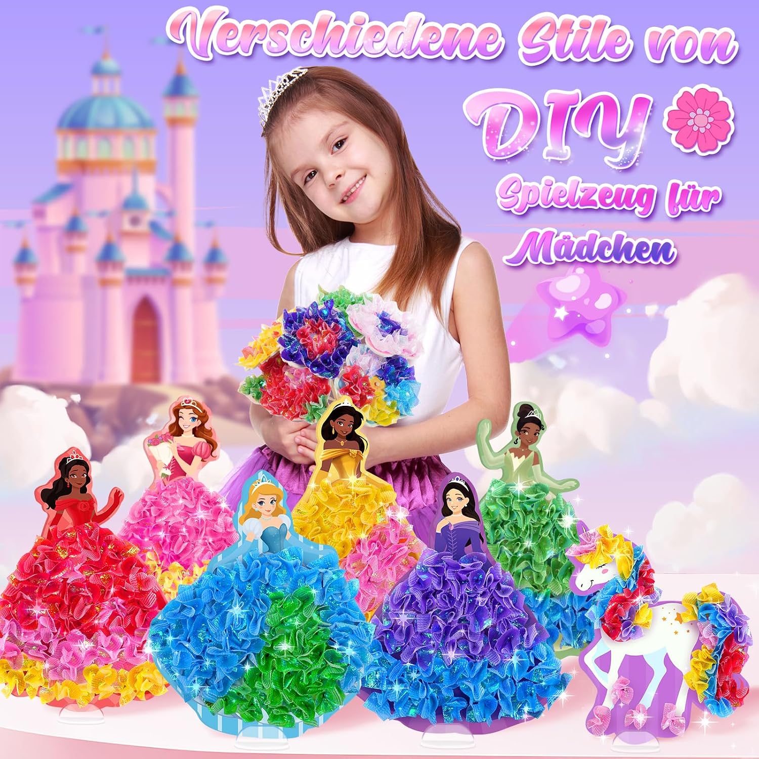 Detalle 1 de ZOOI Prinzessin DIY Bastelset ab 6 Jahren