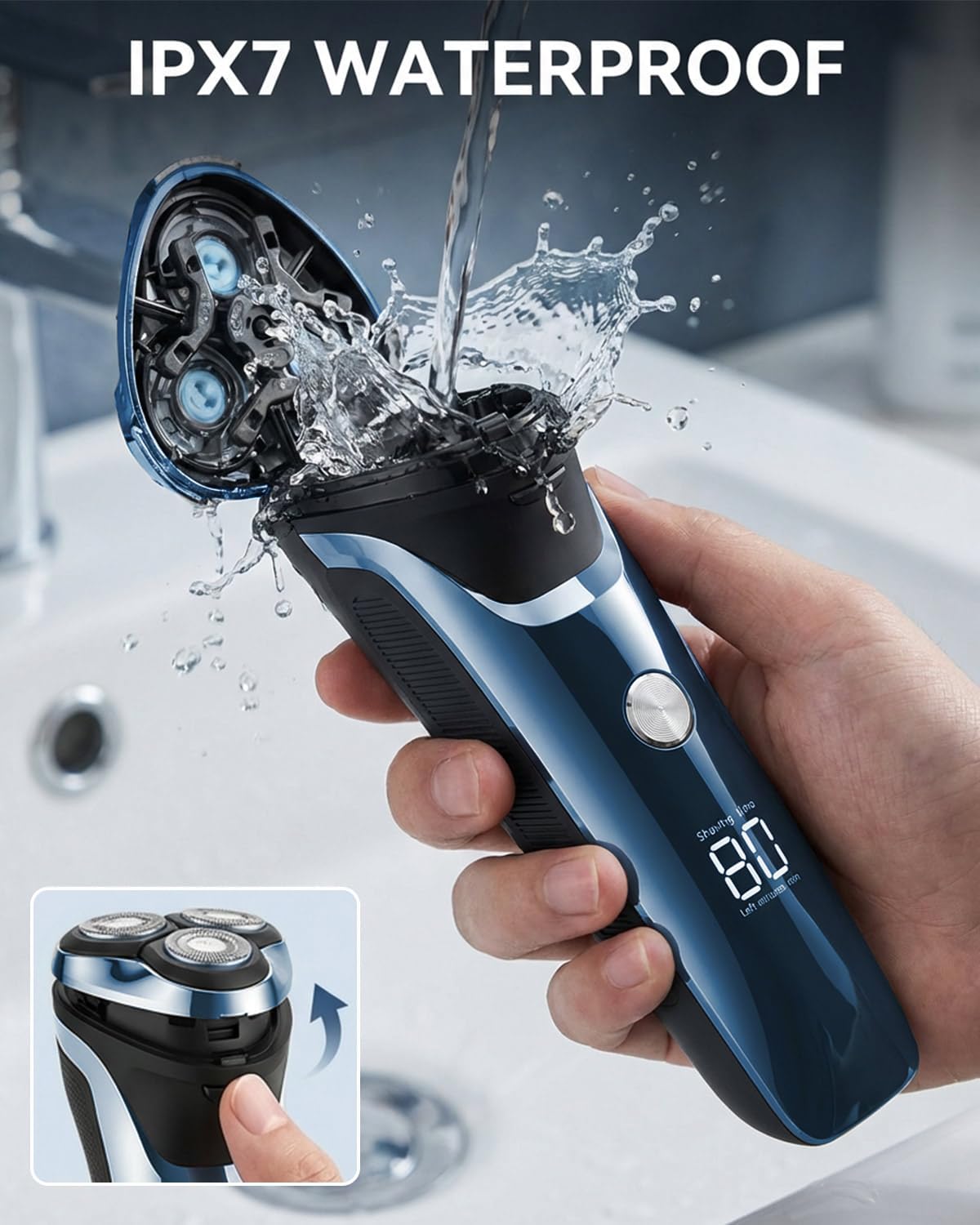 Detalle 1 de Rantizon 4D rotary electric razor for men