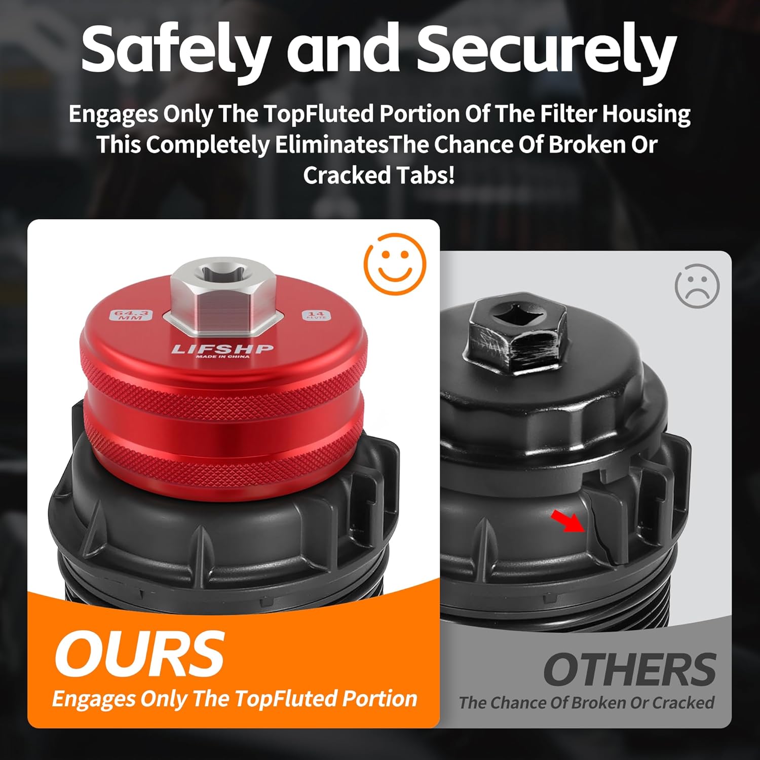 Thumbnail 2 de LIFSHP 64mm Oil Filter Wrench for Toyota 🔧