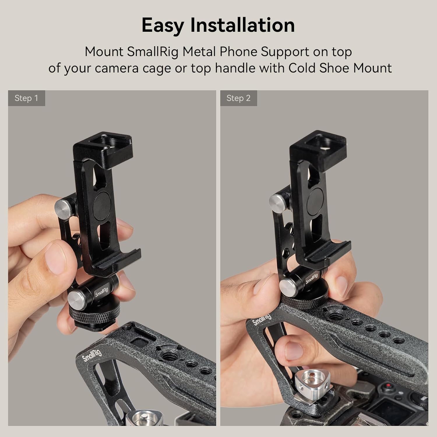 Thumbnail 2 de SMALLRIG 4382 universal phone support with cold shoe mount