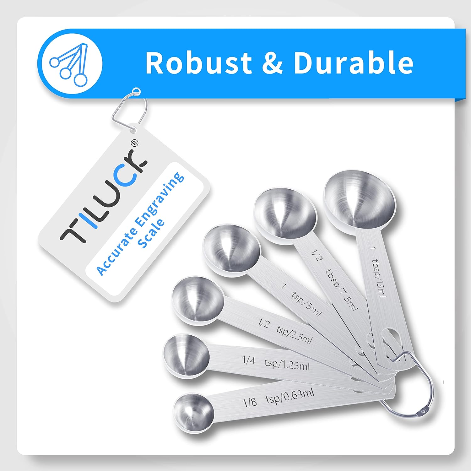 Detalle de TILUCK Stainless Steel Measuring Cups 13-piece 🍴