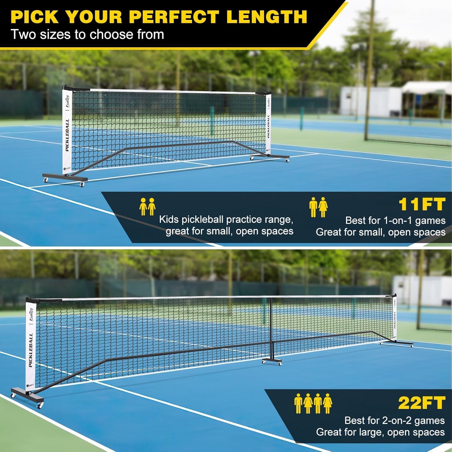 Thumbnail 4 de Portable Pickleball Net Set 22 ft regulation