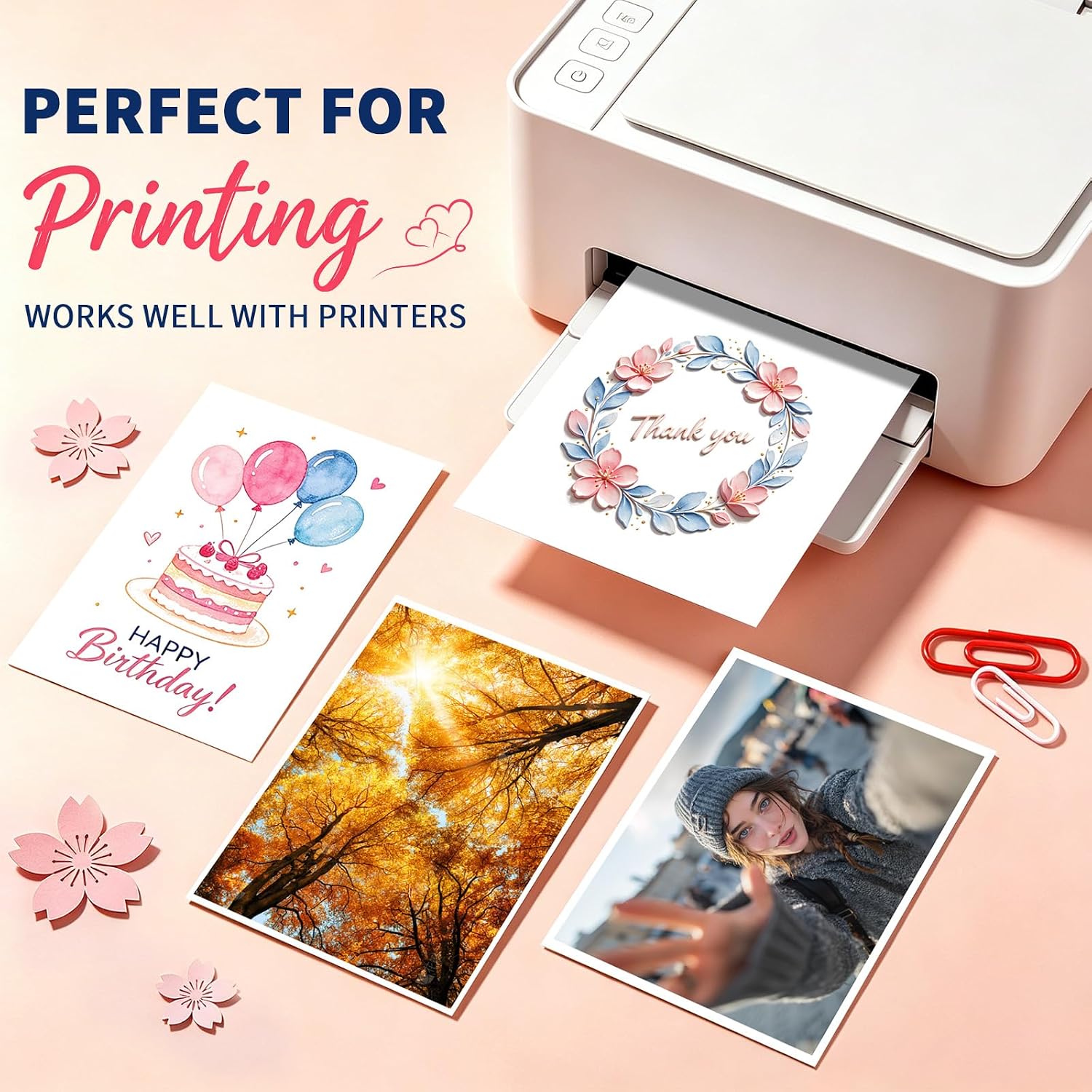 Detalle 2 de Vishoitty 4x6 White Cardstock, 200 GSM Printable Paper, 156 Sheets
