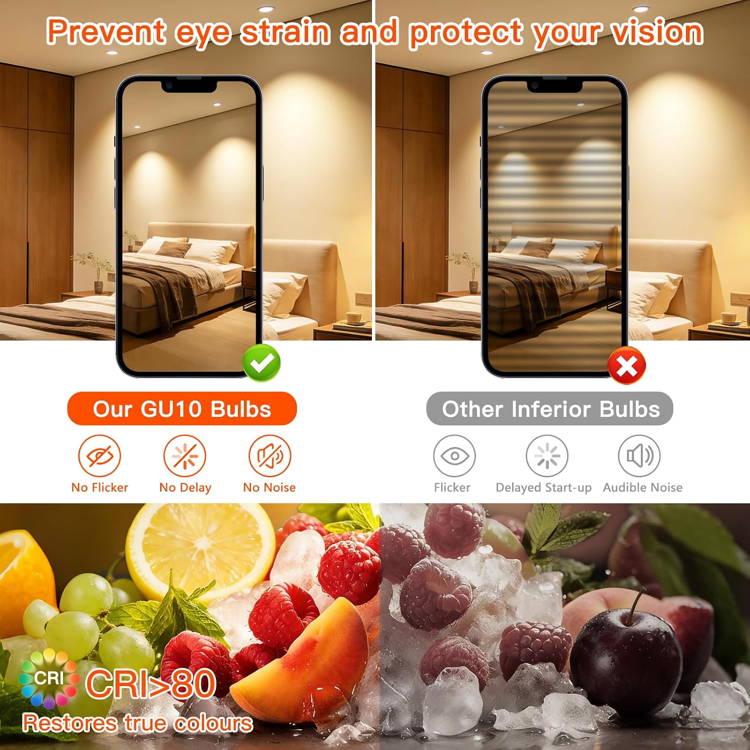 Thumbnail 4 de Ketom Lampadine LED GU10 2800K da 6W (6 pezzi) luce calda 480 lm, 120°
