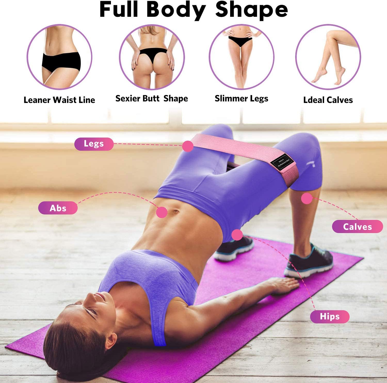 Thumbnail 2 de Renoj Resistance Bands 3‑Set: Fabric Loops for Pilates, Yoga & Full-Body Training
