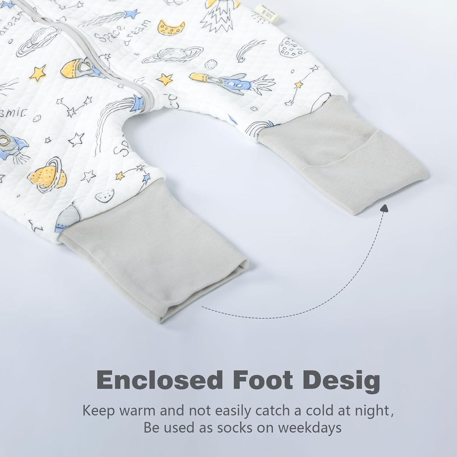 Thumbnail 6 de MIKAFEN Baby Sleeping Bag with Feet 2.0 Tog, 4–5 yrs