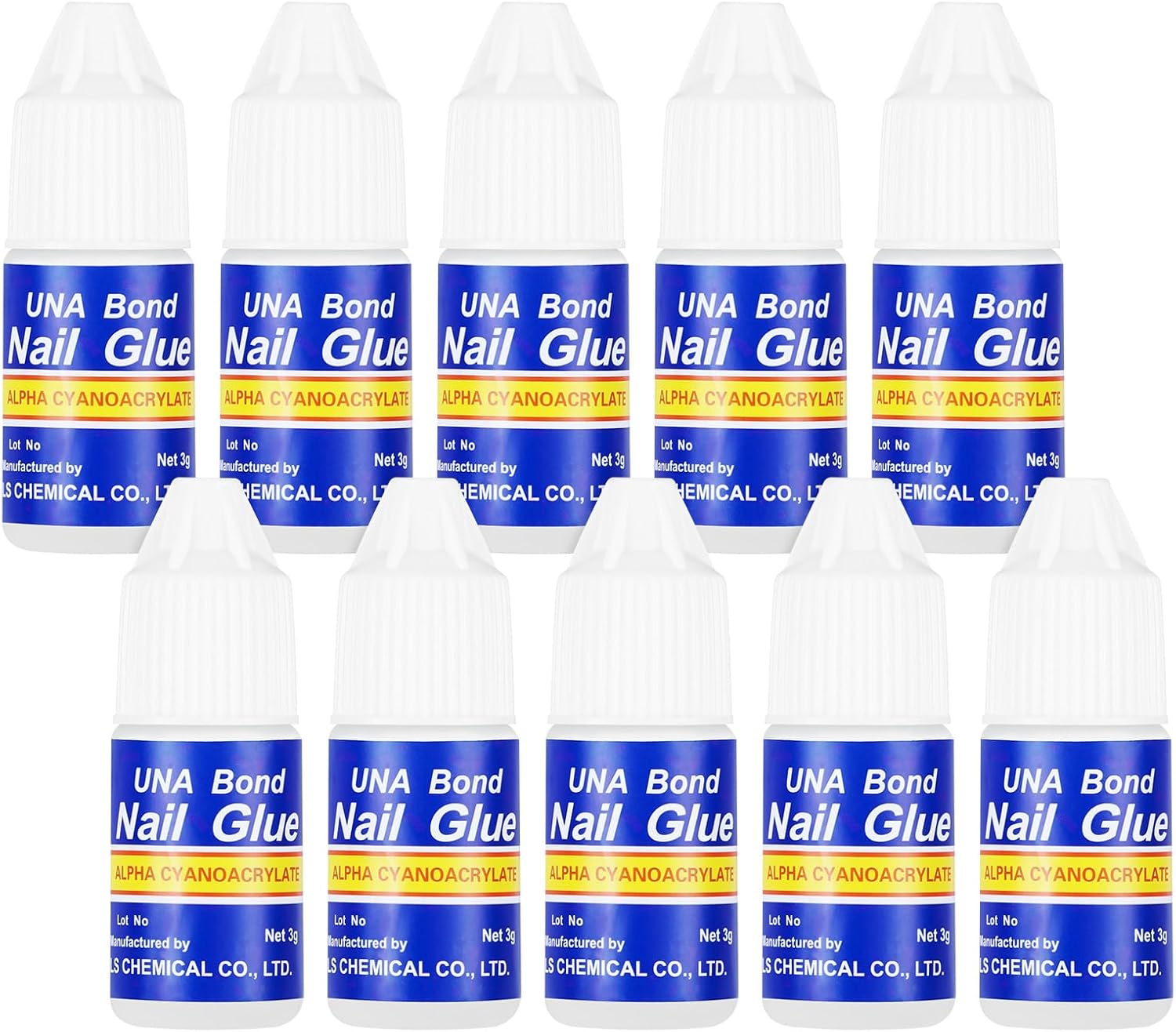 Colle à ongles gel pour Nail Art strass 3×10 g (avec colle extra forte, séchage rapide)
