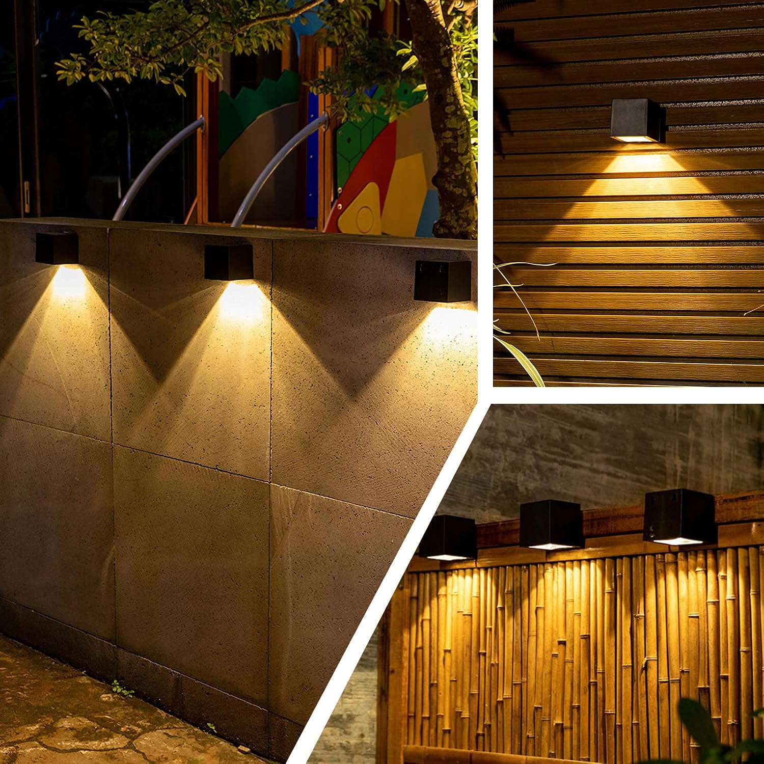 Thumbnail 6 de YUNYODA Solar wall lights zonne-wandlampen, set van 2, IP65, warm- of koelwit