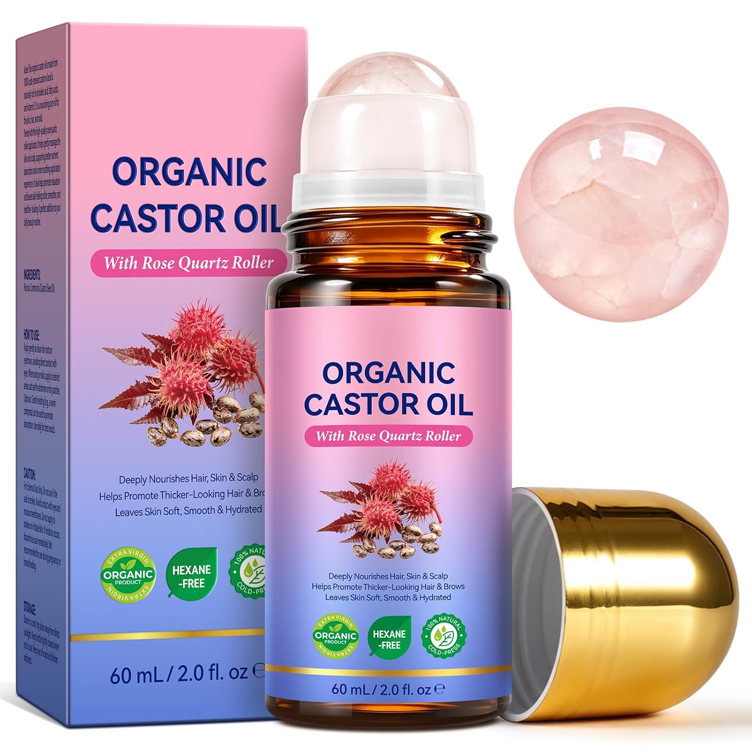 Detalle de NIFEISHI Castor Oil Roll-On 2 fl oz