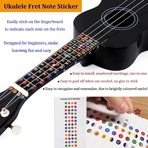 Thumbnail 2 de Winzz Ukelele Soprano Starter Kit para Principiante en Negro – Incluye funda, afinador y más