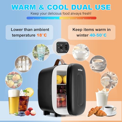 Detalle 2 de Enventor Mini Fridge 4 Litre: Portable Cooler and Warmer for Home or Car