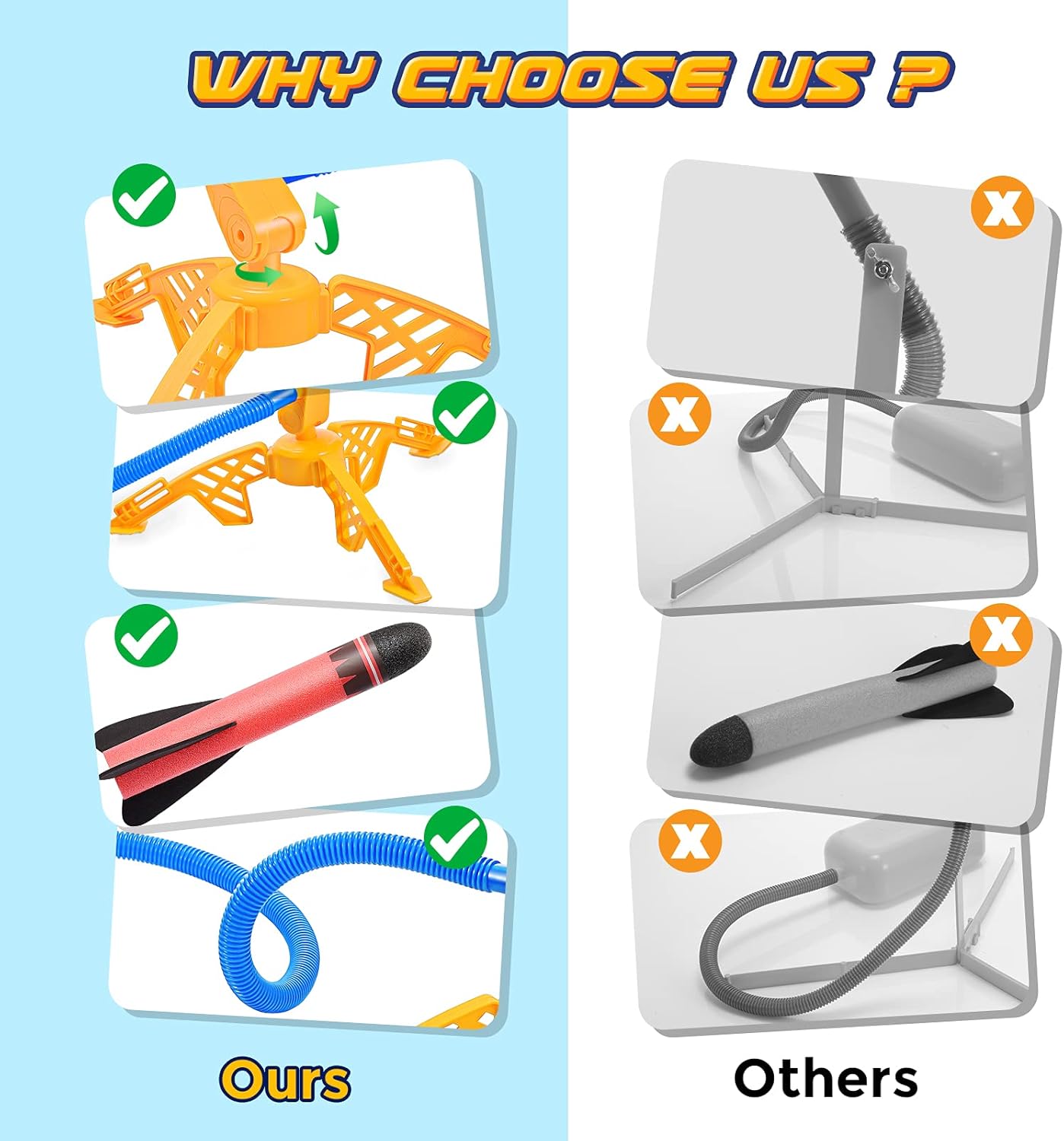 Thumbnail 2 de HappyKidsClub Raketen Spielzeug 30 m Reichweite