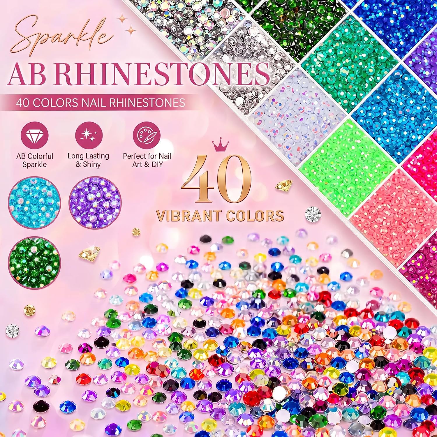 Thumbnail 5 de Artdone Resin Rhinestones 3mm