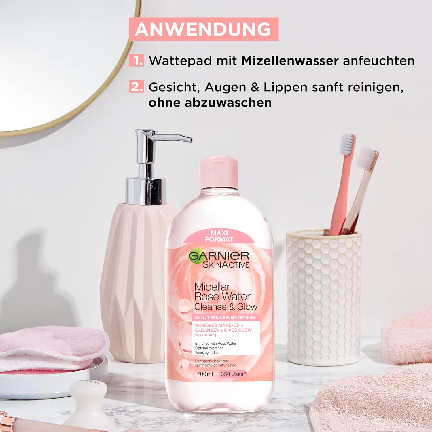 Thumbnail 4 de Garnier Skin Naturals Micellar Cleansing Rose Water : nettoyant micellaire à l’eau de rose