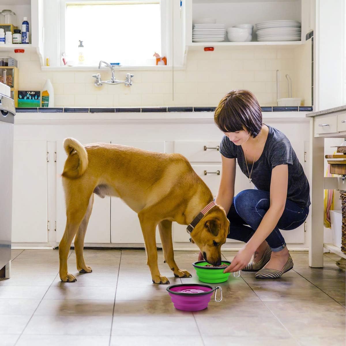 Thumbnail 6 de Kytely Collapsible Dog Bowls 34 oz