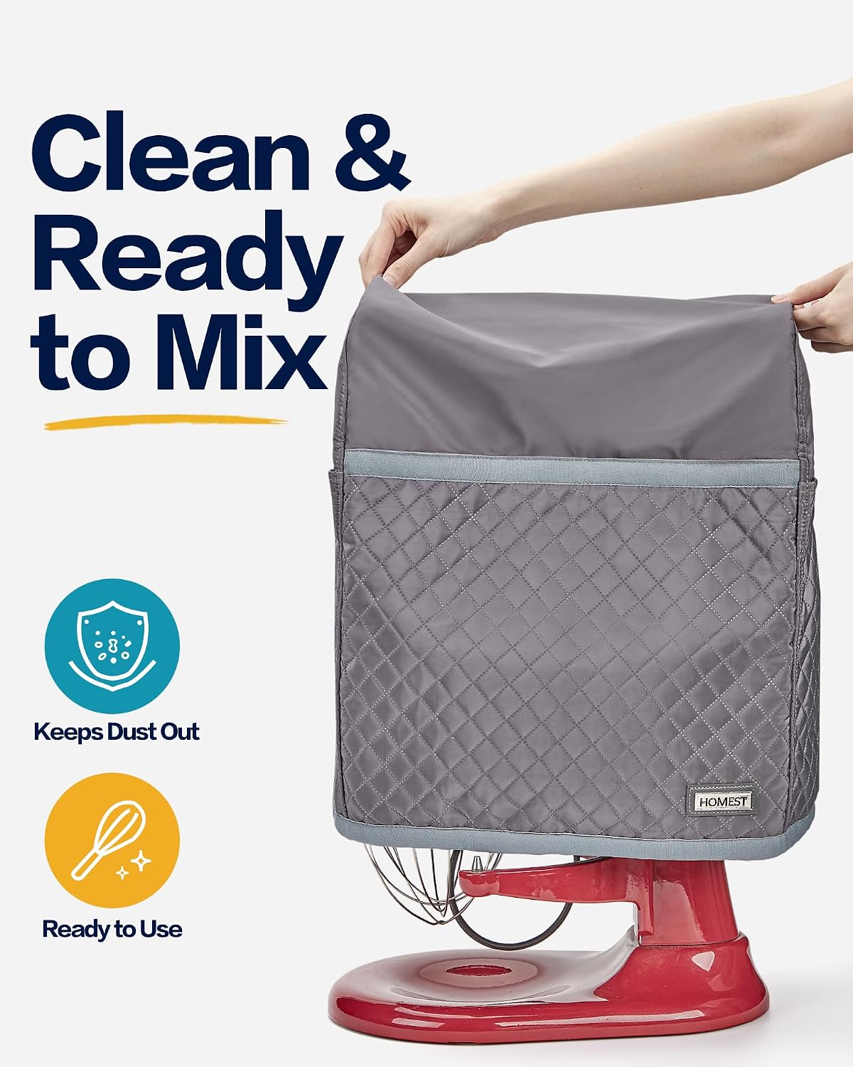 Detalle 2 de HOMEST Stand Mixer Dust Cover, 6/7/8-Quart