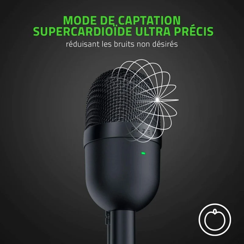 Detalle de Razer Seiren Mini: micrófono condensador ultracompacto para streaming