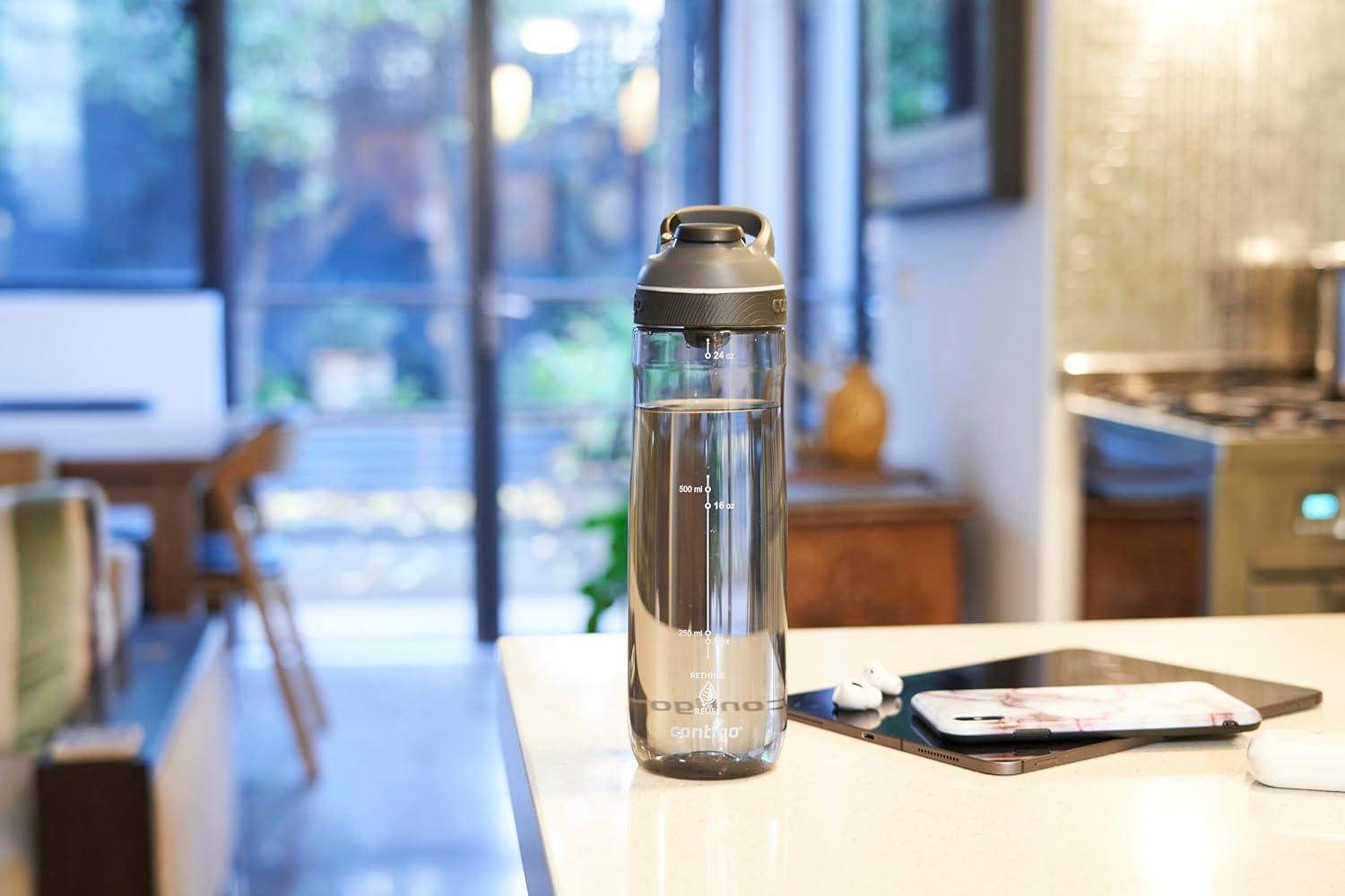 Detalle de Contigo Cortland Autoseal Trinkflasche mit 720 ml, BPA-frei und auslaufsicher