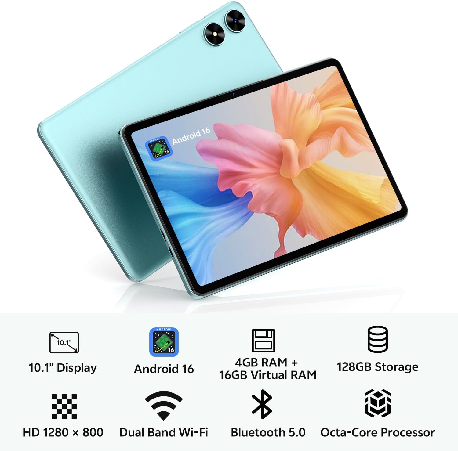 Thumbnail 1 de SVITOO Android 16 Tablet 10 Inch with Gemini AI (T7250) – 20GB RAM, 128GB ROM, 1280x800