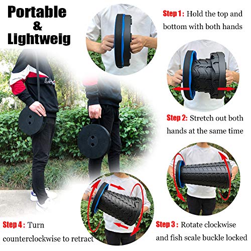 Detalle de FIEMACH Tabouret Pliant Portable – Deuxième Génération, Maxi Charge 397 lb, Noir