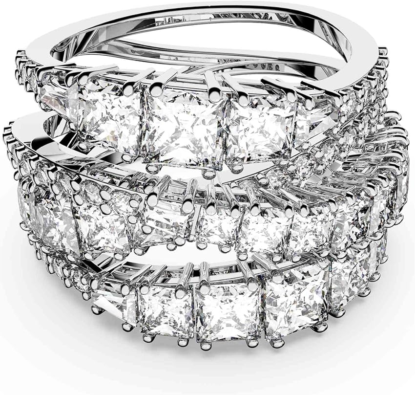 Detalle de Swarovski Twist Wrap anillo blanco Talla mixas 1 unidad