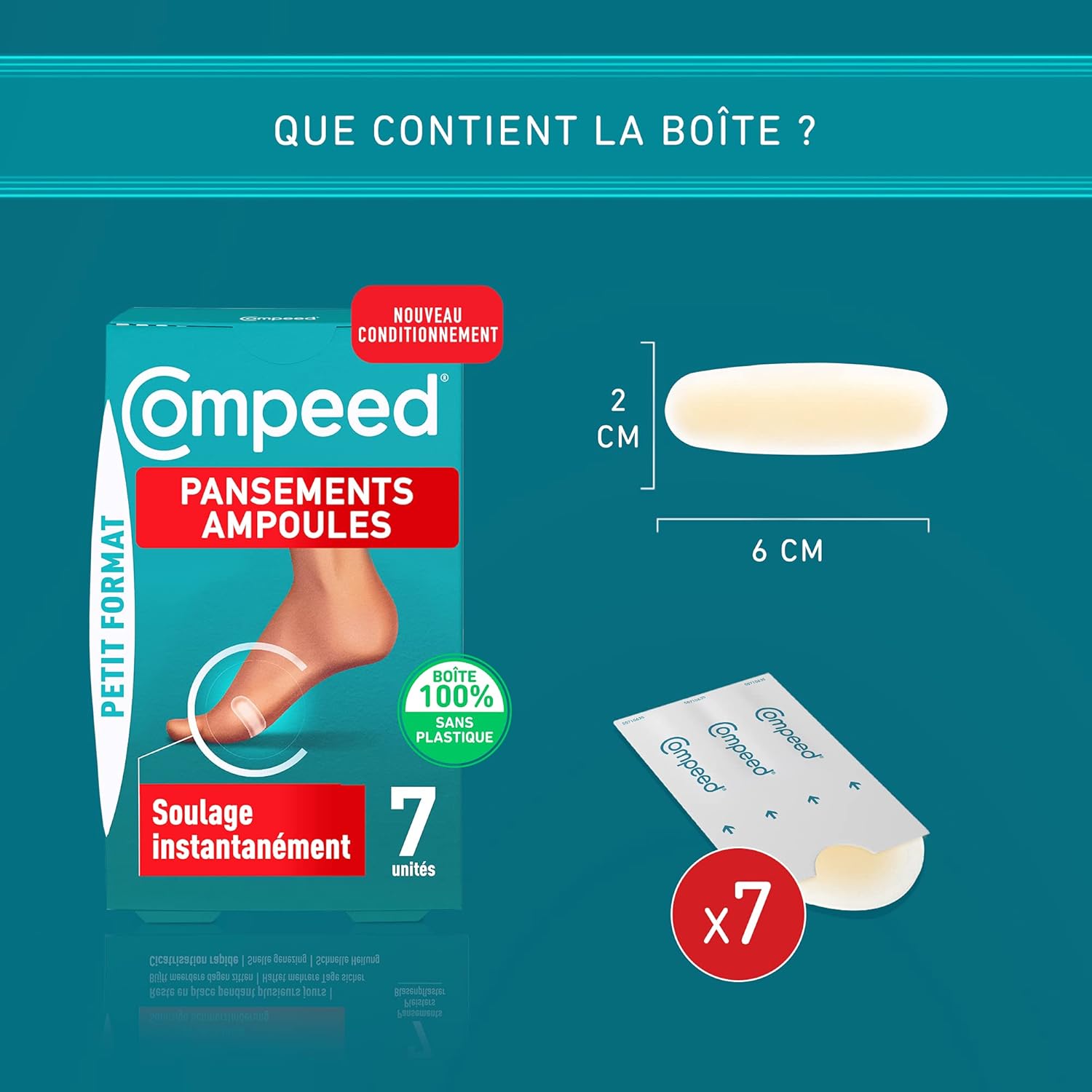 Detalle 2 de Pansements ampoules hydrocolloïdes Compeed® (effet seconde peau) format petit