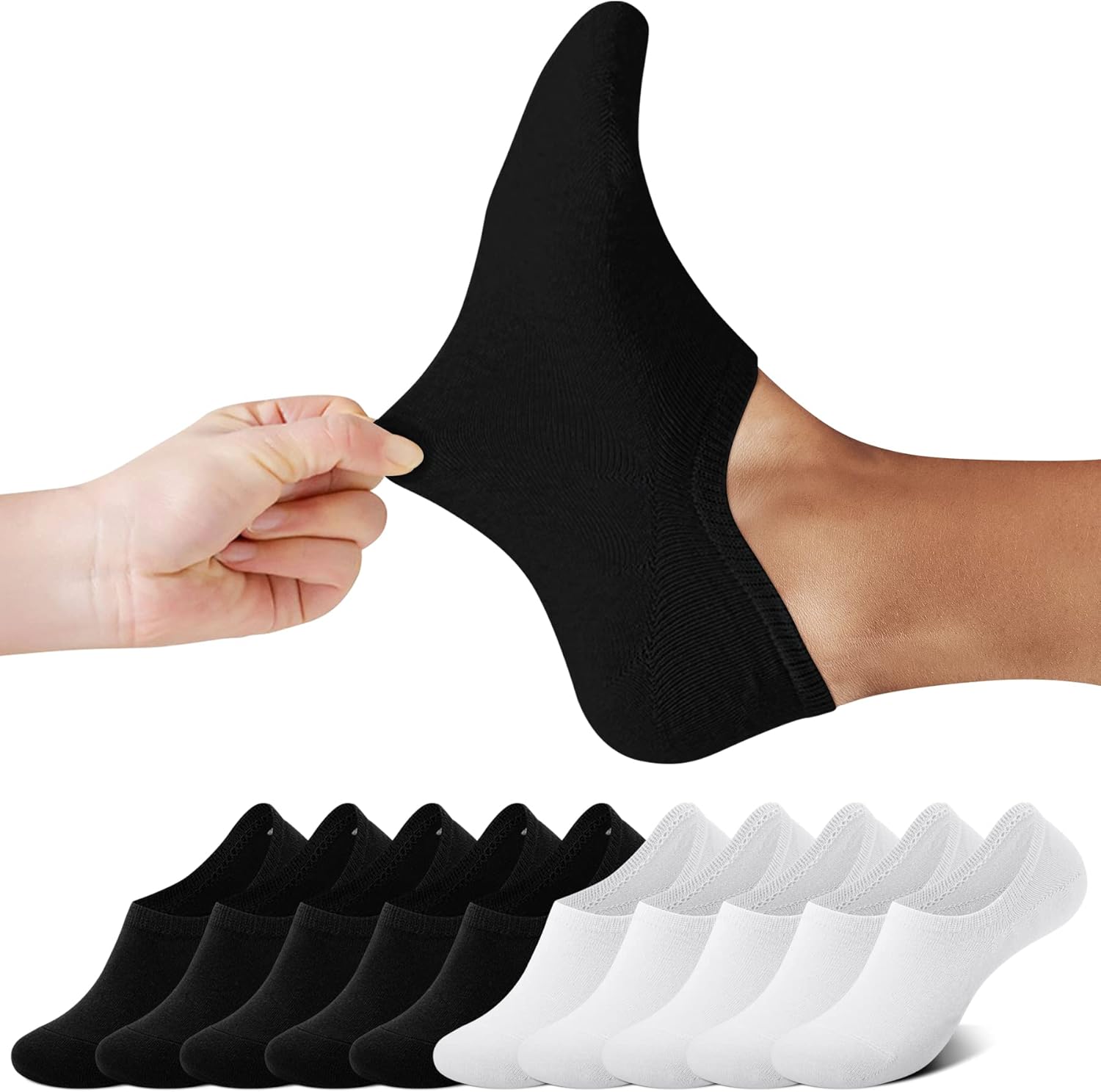 Thumbnail 3 de FALARY Sneaker Socken Damen & Herren – 10 Paar Füßlinge unsichtbare Footies Gr. 35–50