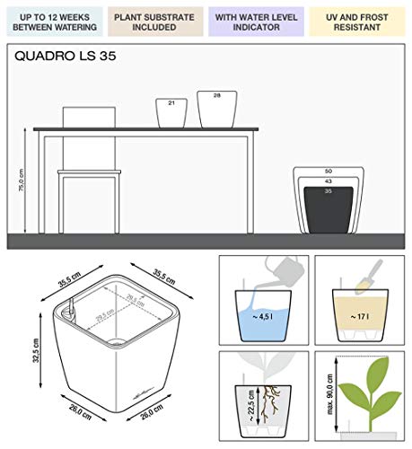 Thumbnail 1 de LECHUZA Quadro Premium LS 35, blanca brillante
