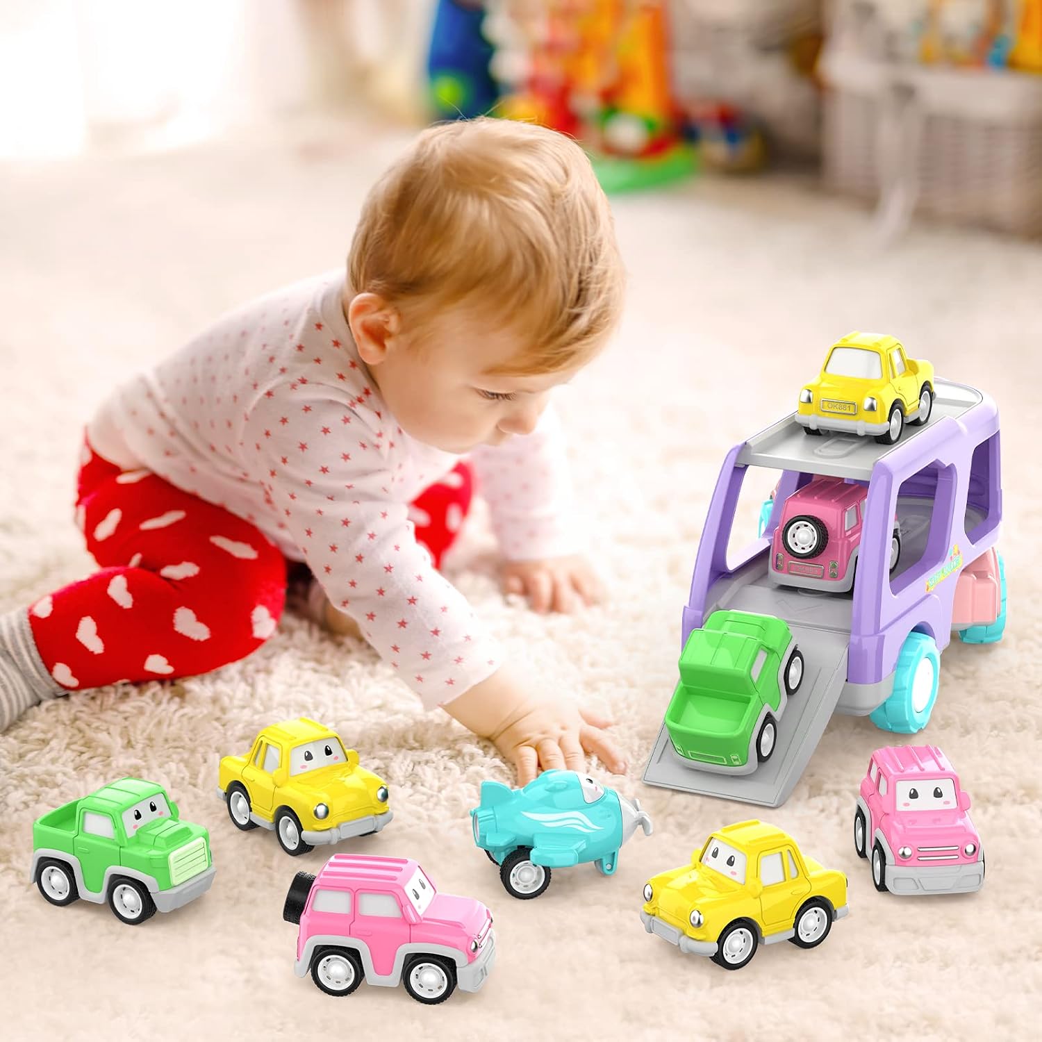 Thumbnail 5 de LASCOTON 5-in-1 Carrier Truck for Toddler Girls