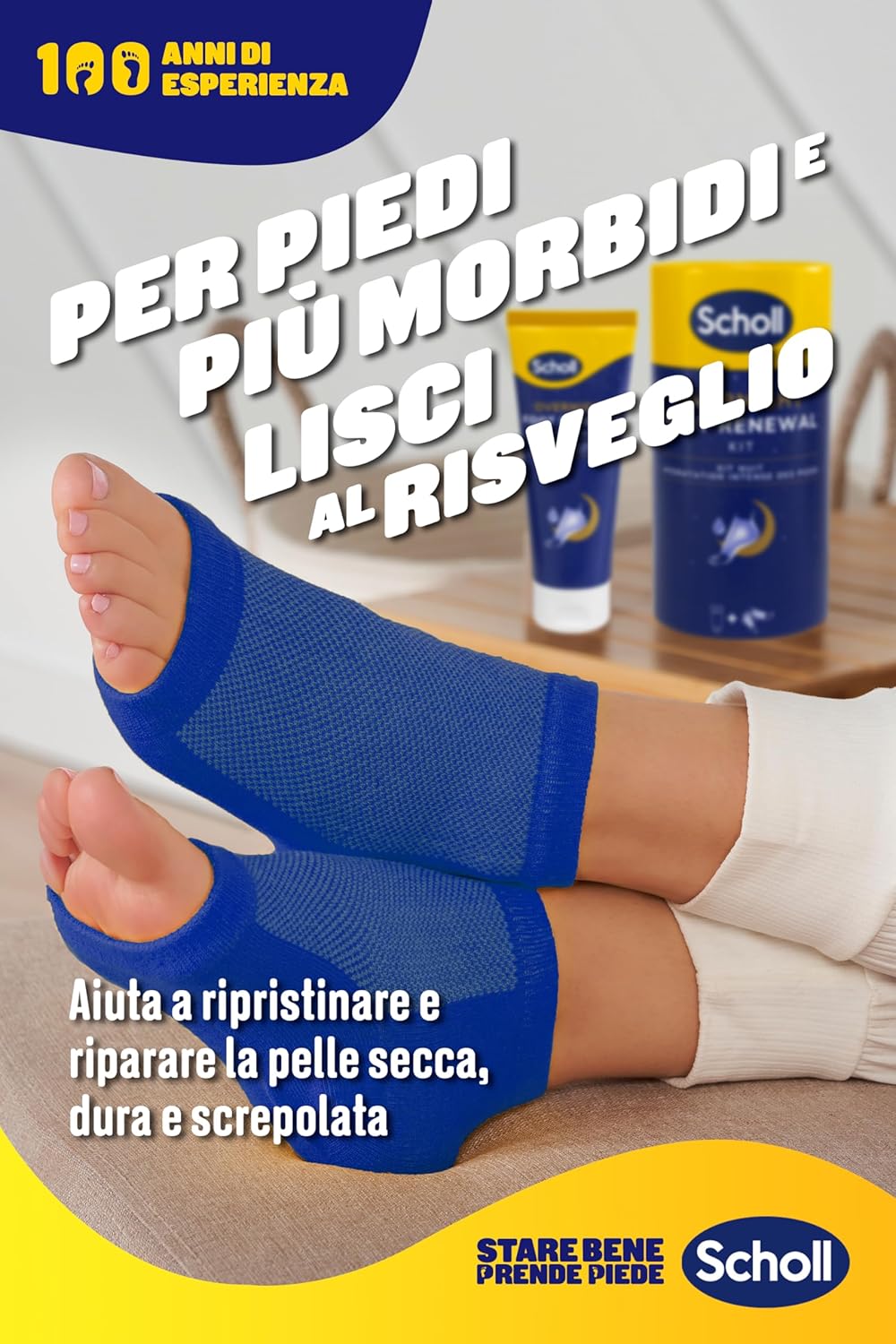 Detalle 2 de Scholl Overnight Foot Renewal Kit crema piedi 5% urea per talloni 💅