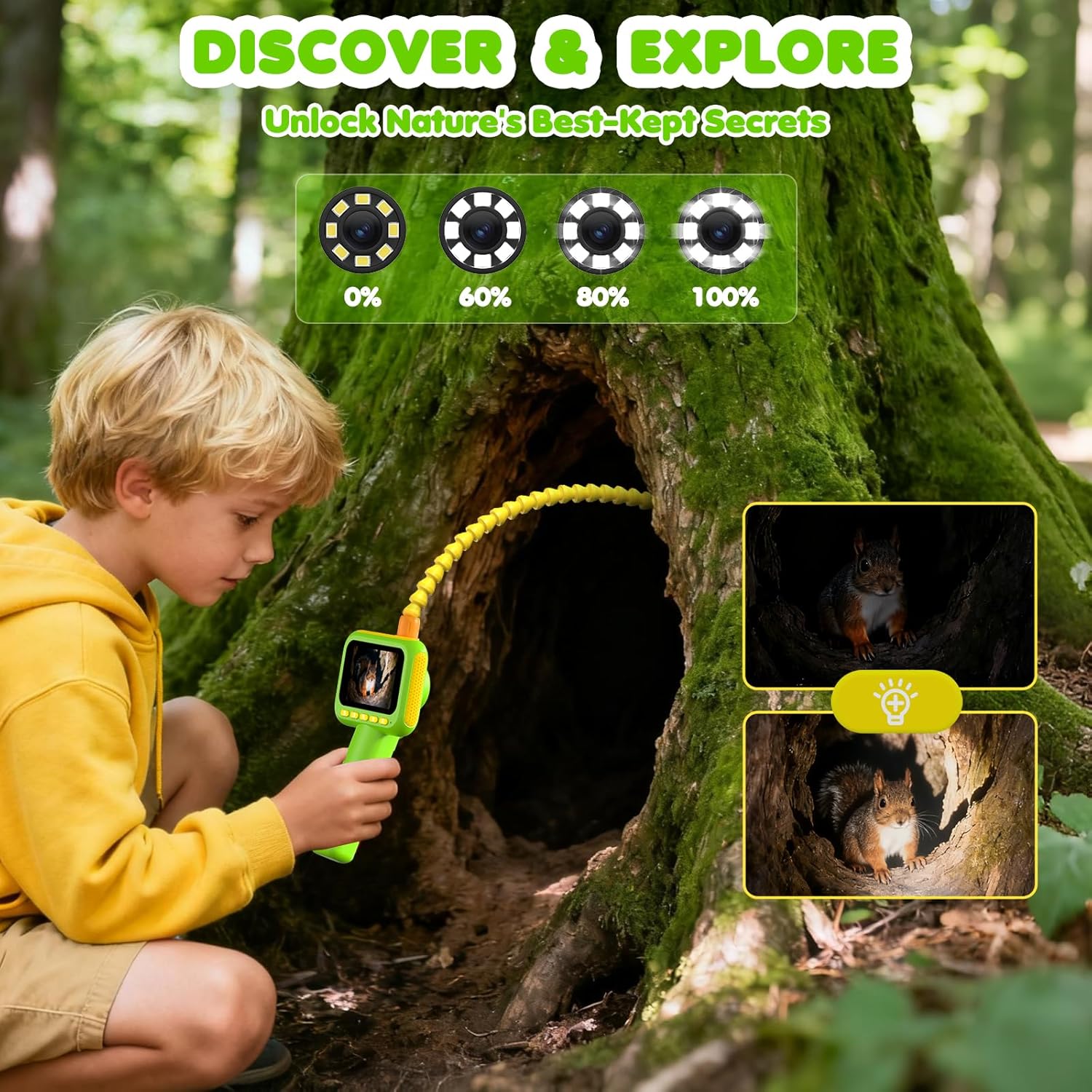 Thumbnail 4 de HAYVE Endoscope for Kids: 2.8 inch IPS snake borescope with LED lights (IP67 waterproof lens)