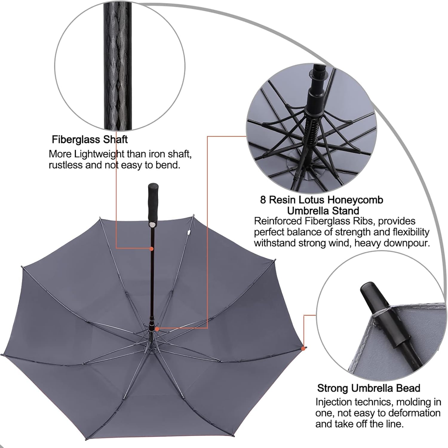 Detalle de G4Free Parapluie Golf 62 inch automatique